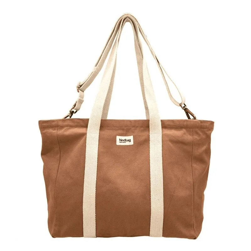 Sac cabas Hindbag Cesar 51 cm Cannelle - Marron