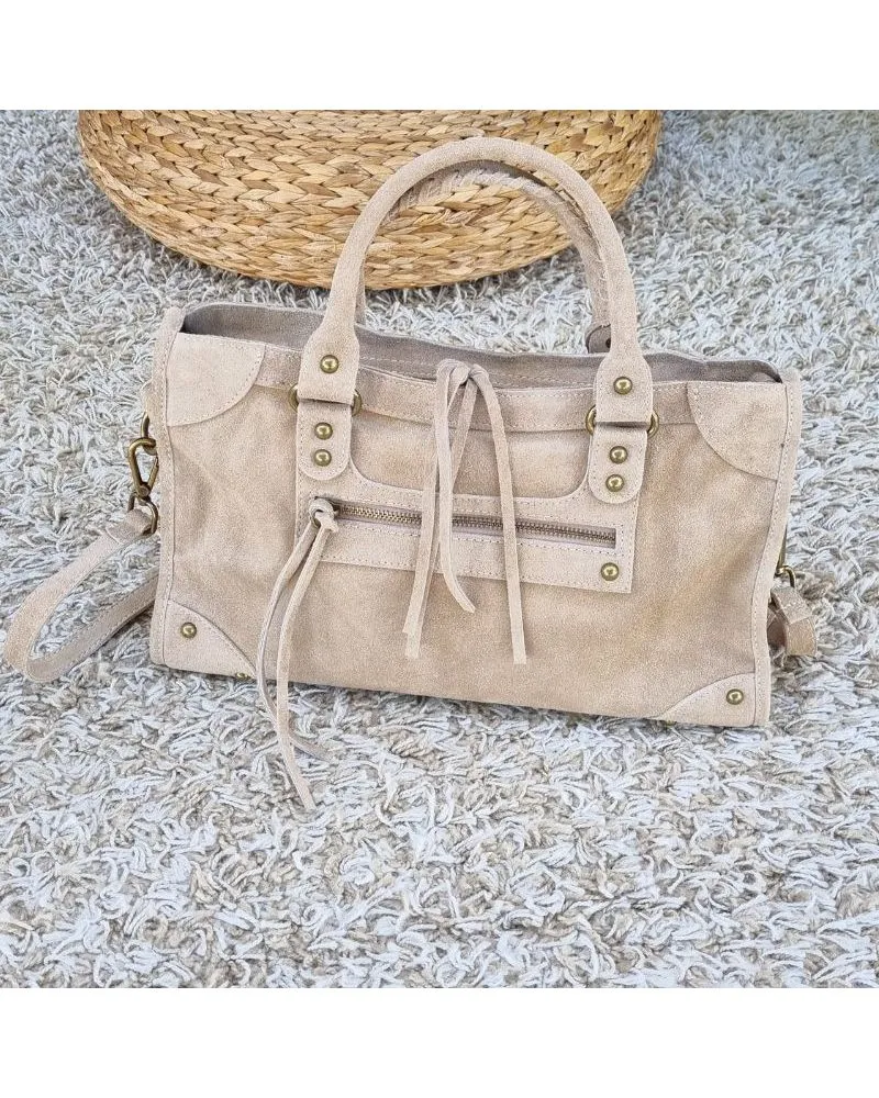 Sac Ciara daim beige | Made in Italy | Zosha Collection