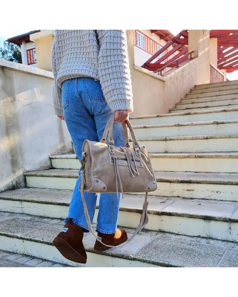 Sac Ciara daim beige | Made in Italy | Zosha Collection