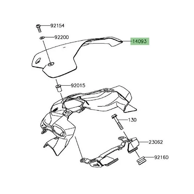 Saute-vent d'origine Kawasaki Z900 (2017-2019) | Moto Shop 35