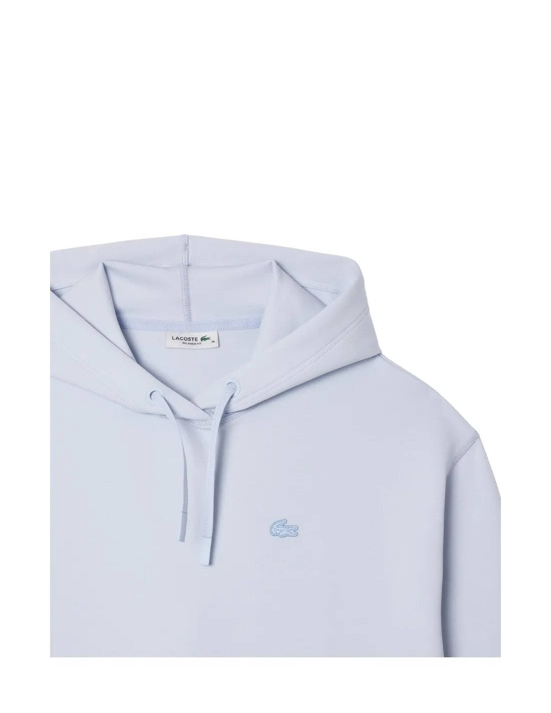 Sweat a capuche femme Lacoste Ref 57984 J2G Phoenix bleu clair