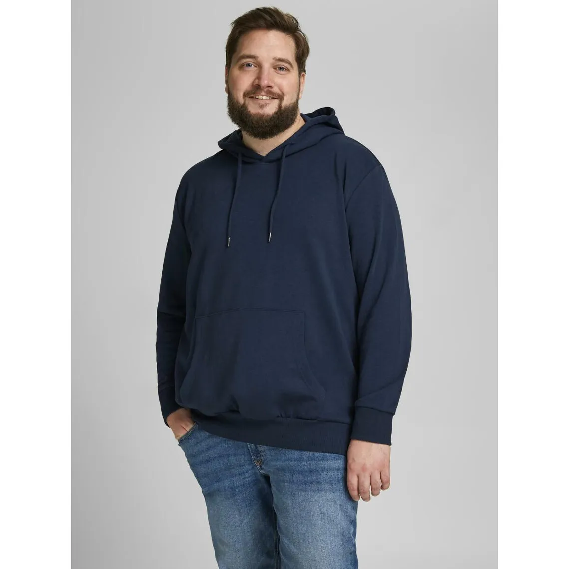 Sweat à capuche Regular Fit Manches longues Bleu Marine en coton Yves | 3 Suisses