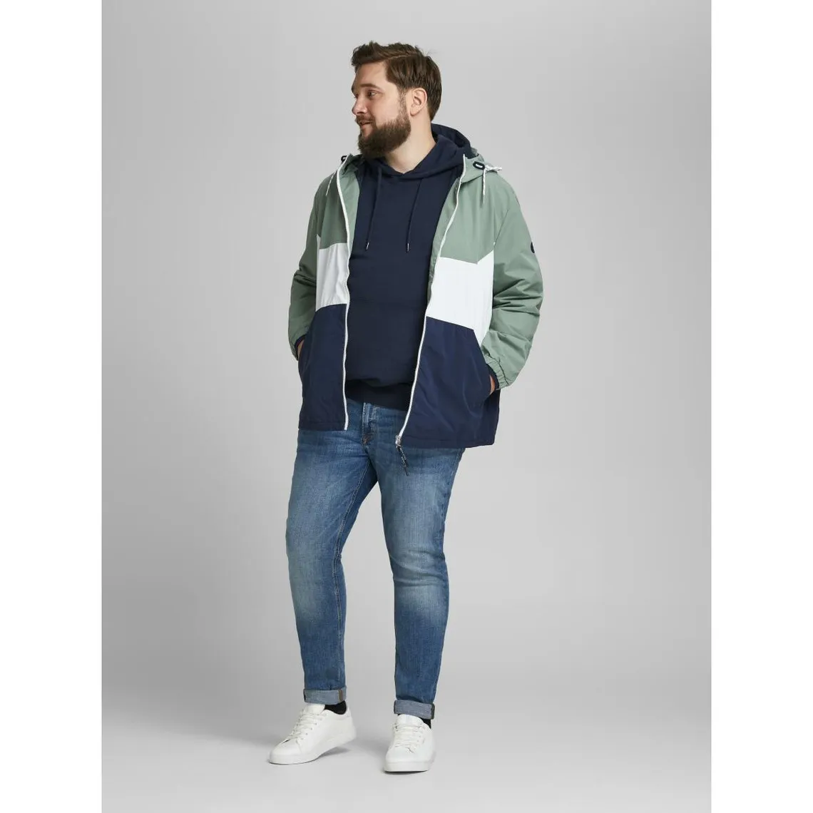 Sweat à capuche Regular Fit Manches longues Bleu Marine en coton Yves | 3 Suisses