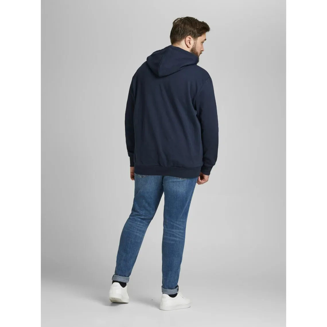 Sweat à capuche Regular Fit Manches longues Bleu Marine en coton Yves | 3 Suisses