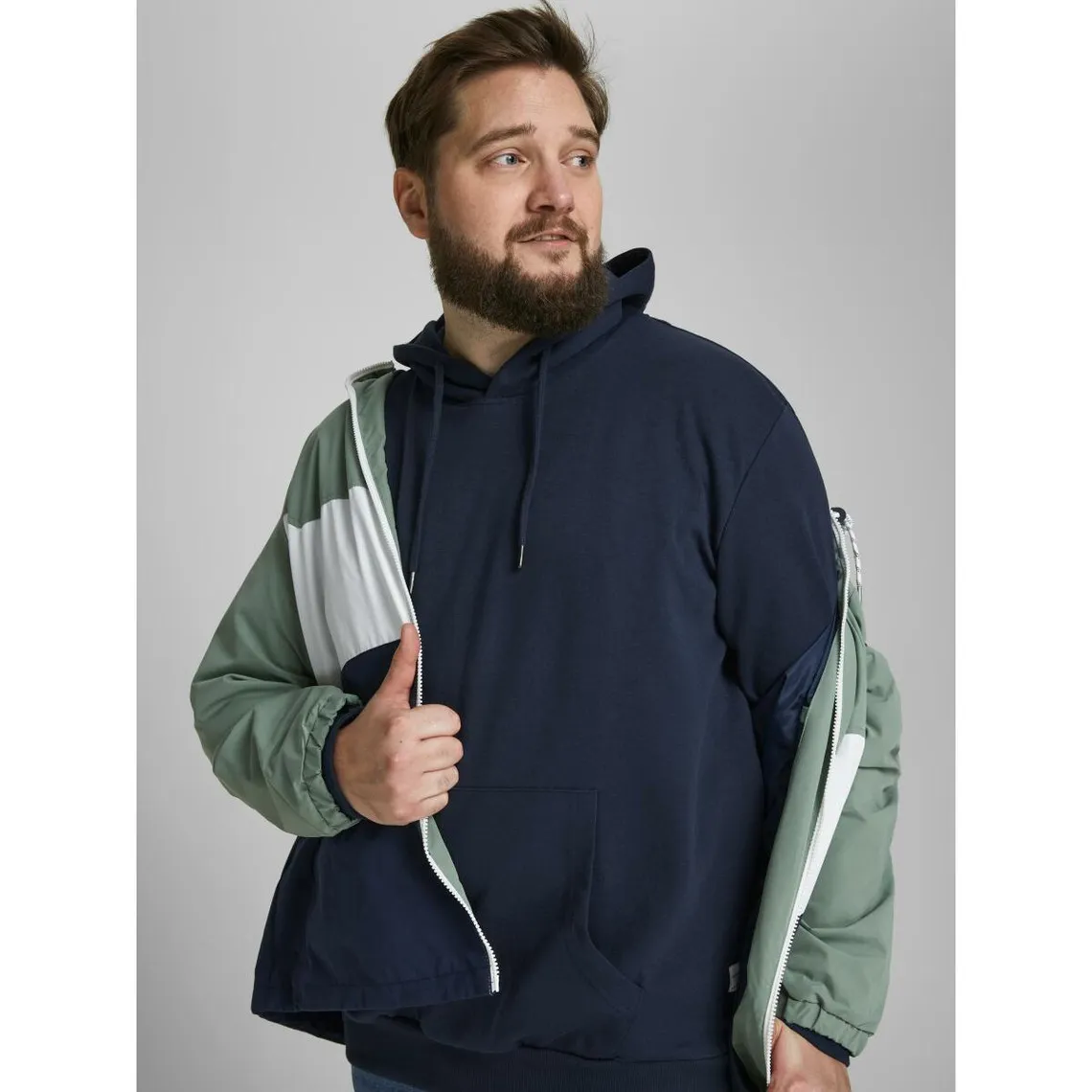 Sweat à capuche Regular Fit Manches longues Bleu Marine en coton Yves | 3 Suisses