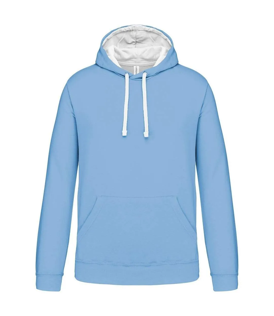 Sweat à capuche contrastée - Homme - K446 - bleu ciel et blanc