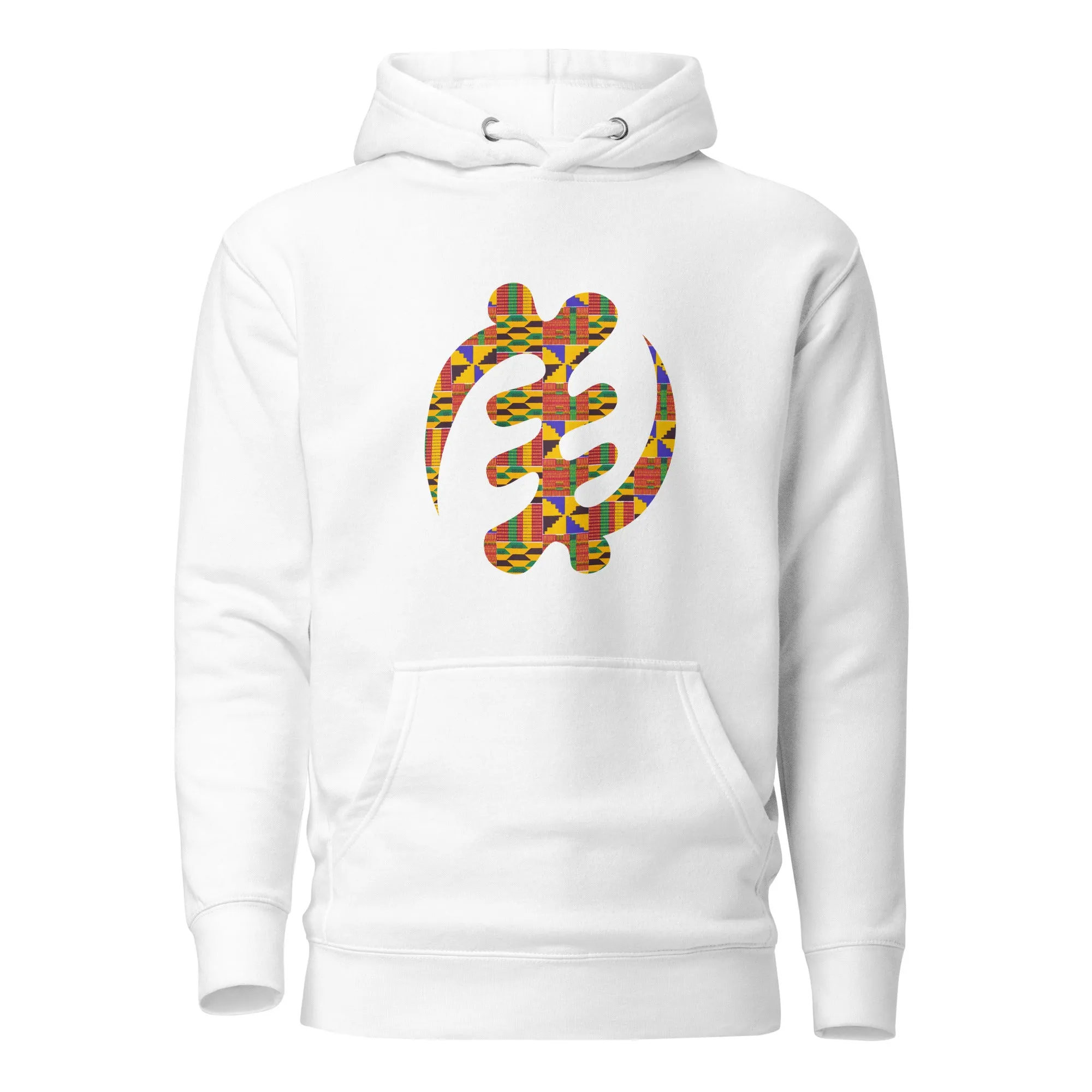 Sweat à capuche - Unisexe - Imprimé Adinkra kente D025 (Sweat à capuche en plusieurs couleurs)