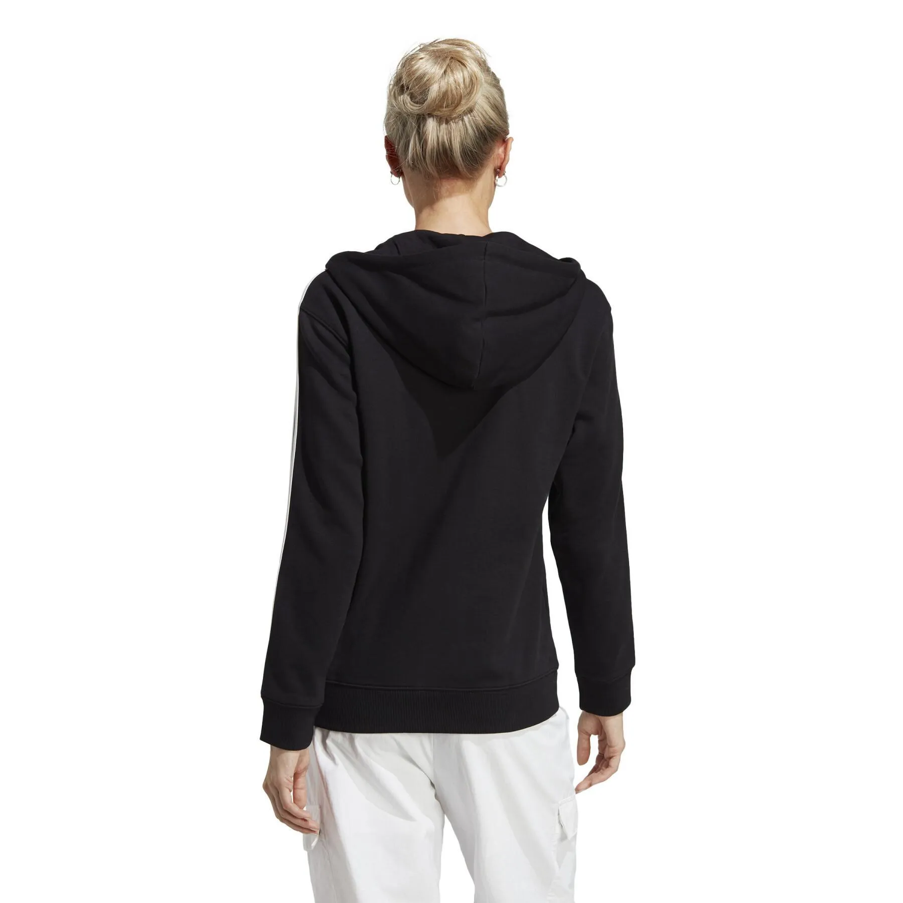 Sweatshirt régulier full zip à capuche molleton femme adidas Essentials 3-Stripes