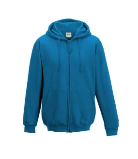 Sweatshirt à capuche et fermeture zippée homme bleu saphir Awdis