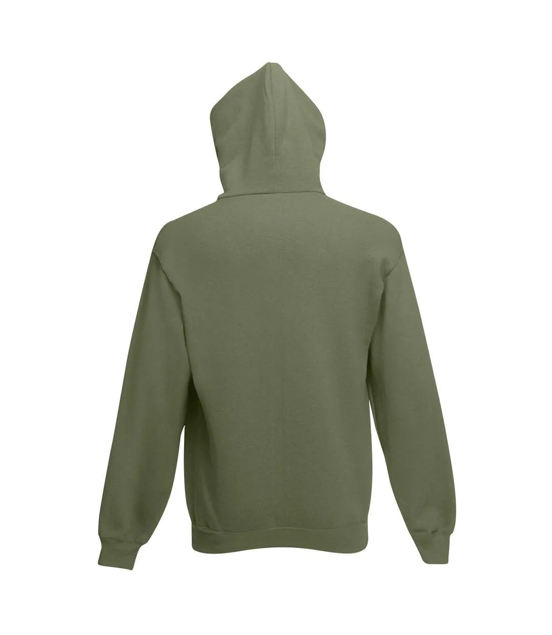 Sweatshirt à capuche et fermeture zippée homme olive Fruit of the Loom