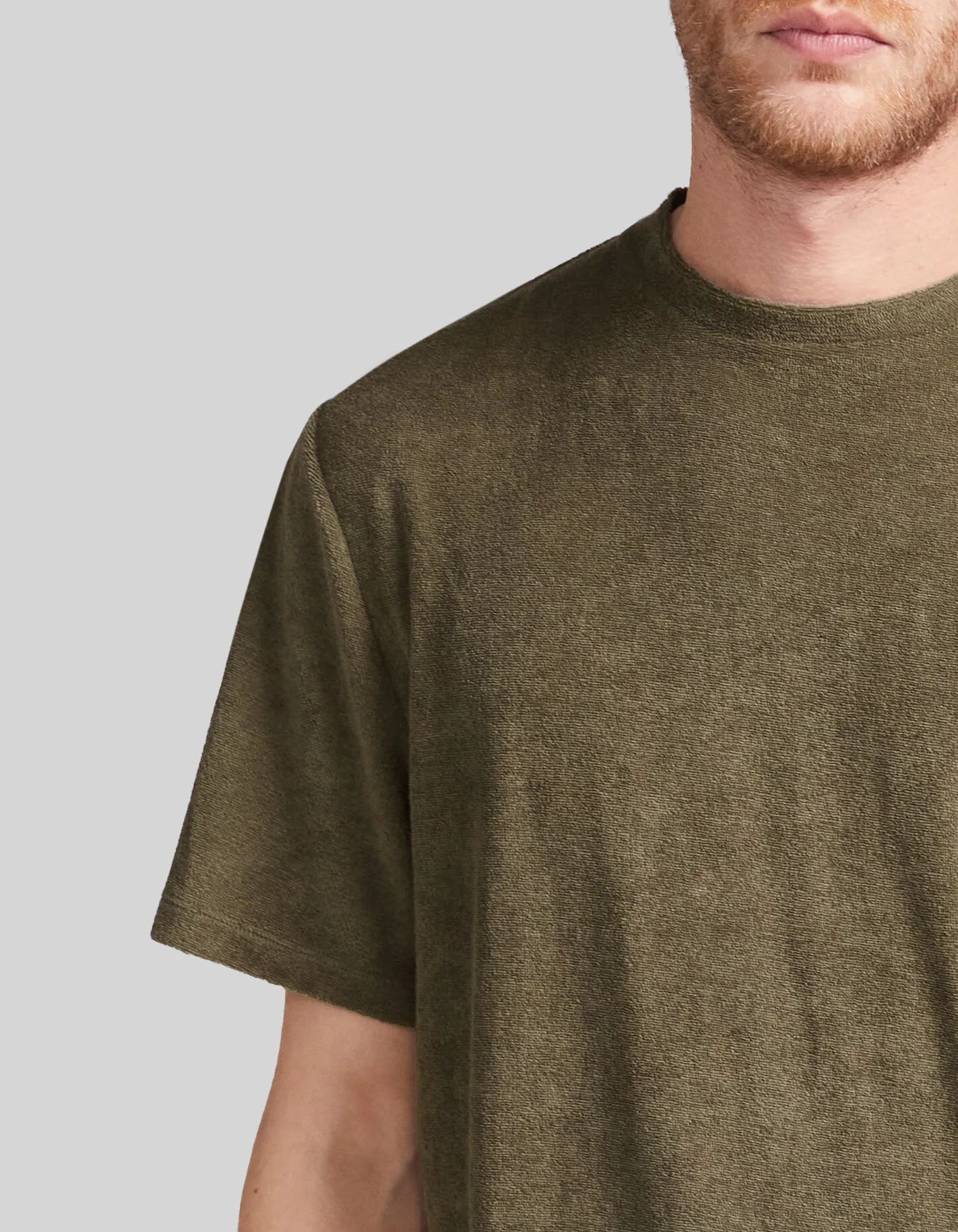 T-shirt army green en éponge Homme