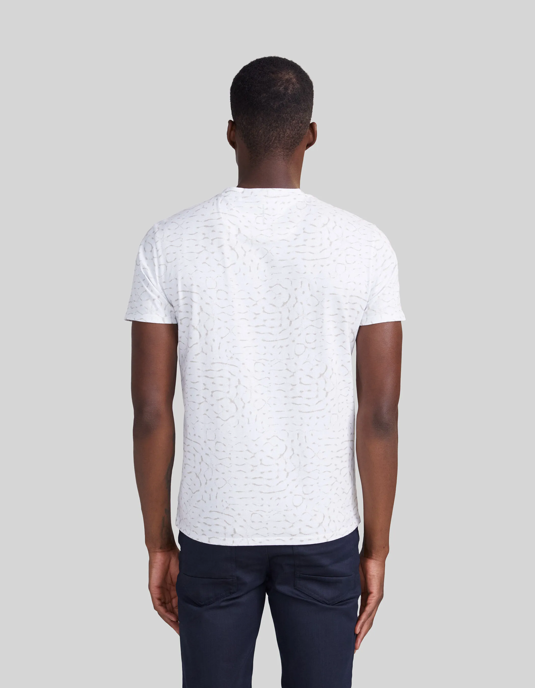 T-shirt blanc DRY FAST motif animalier Homme