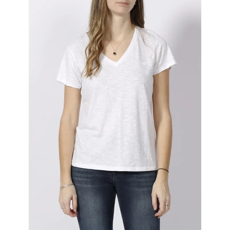 T-shirt glowy beige femme - Deeluxe | wimod