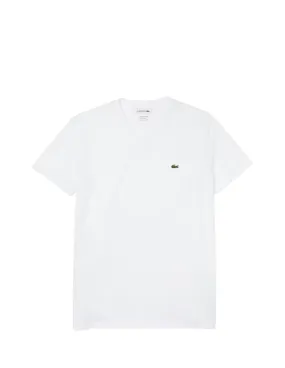 T shirt Lacoste Homme Ref 55164 Blanc