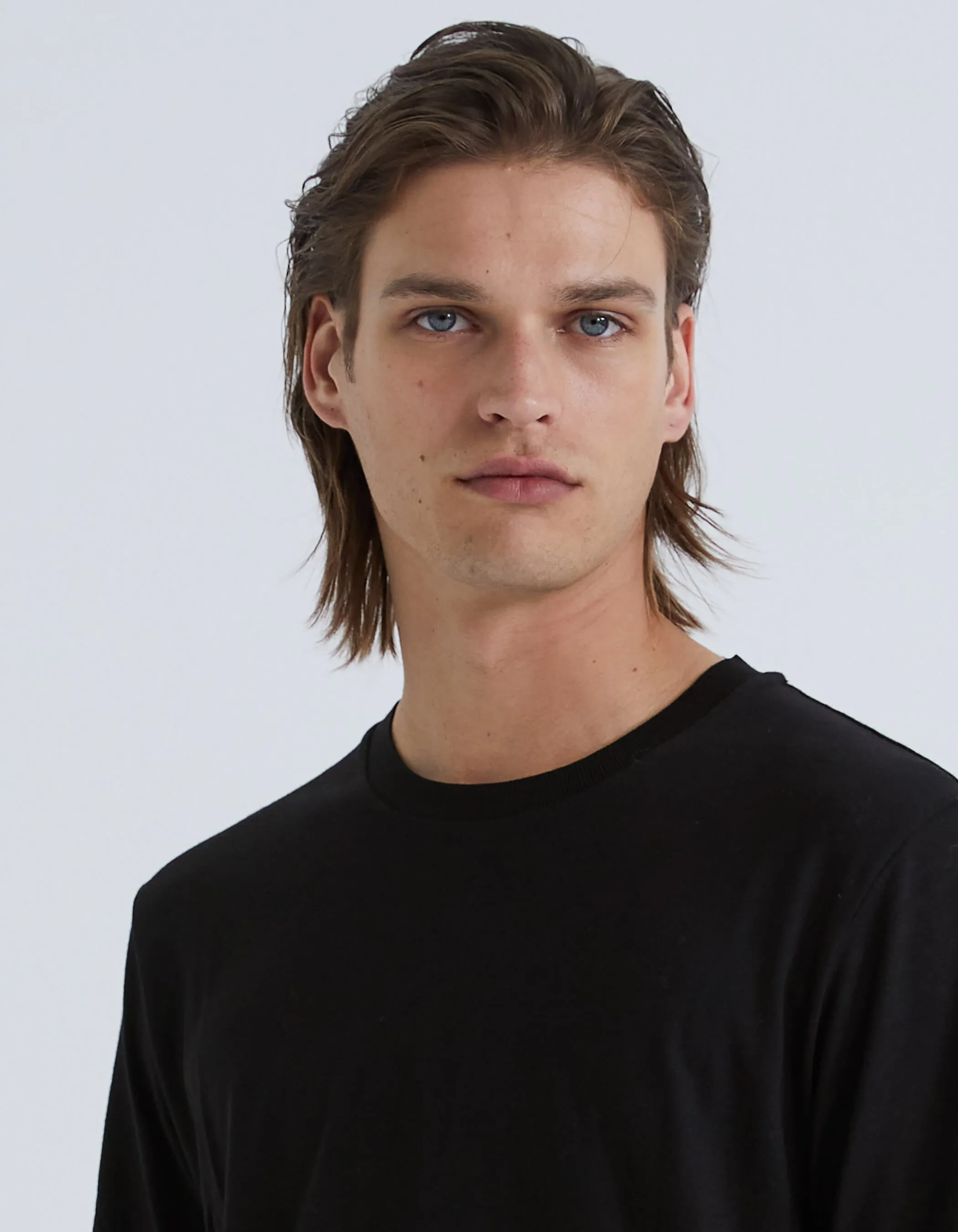 T-shirt noir en coton modal Homme