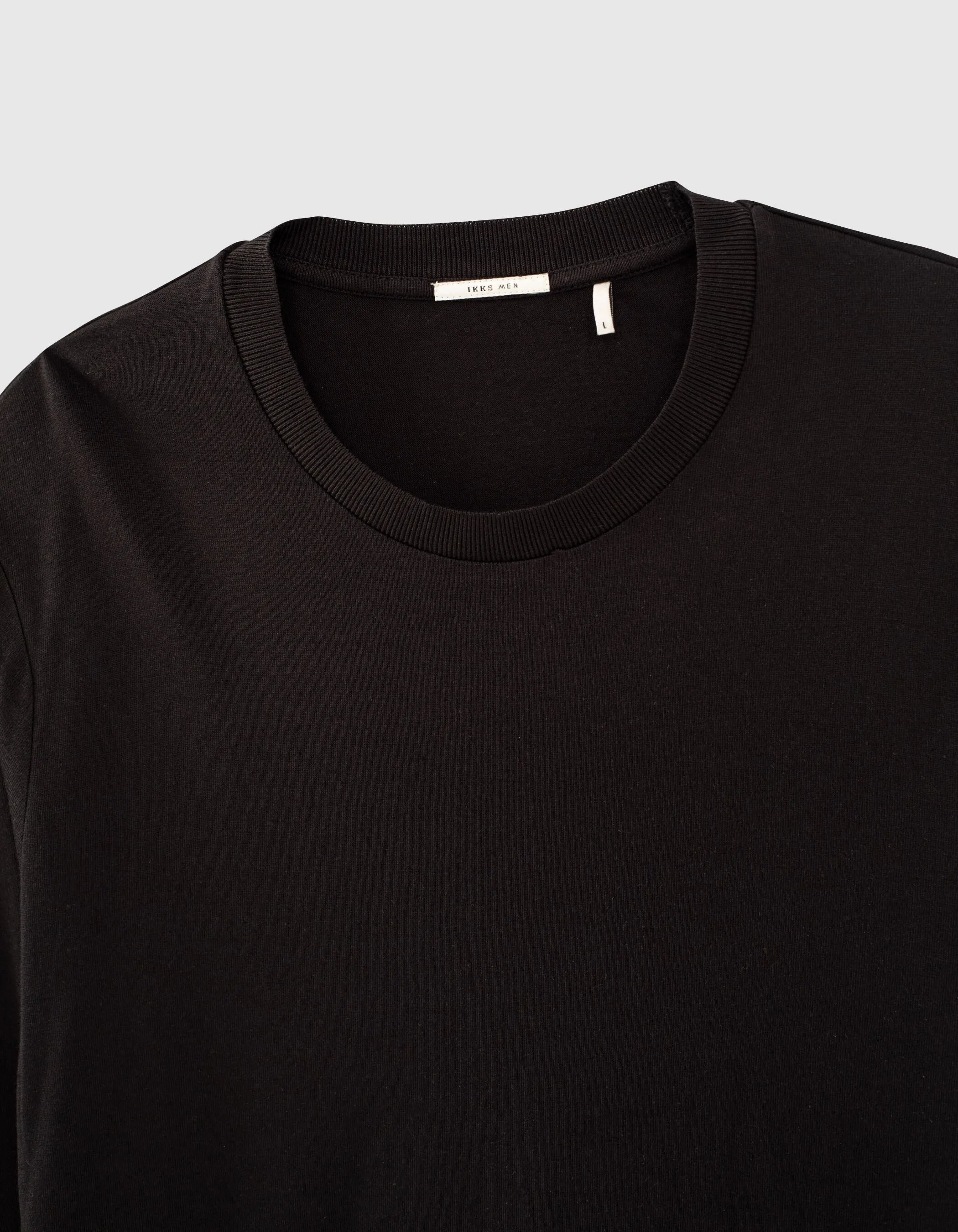 T-shirt noir en coton modal Homme