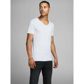 T-shirt Stretch Fit Col en V Manches courtes Blanc Jack & Jones - T-shirt / Polo Homme sur MenCorner