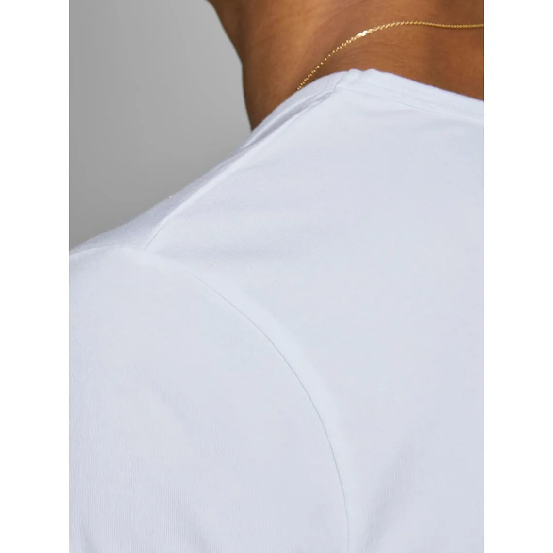 T-shirt Stretch Fit Col en V Manches courtes Blanc Jack & Jones - T-shirt / Polo Homme sur MenCorner