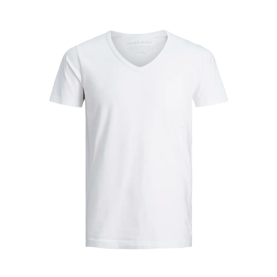 T-shirt Stretch Fit Col en V Manches courtes Blanc Jack & Jones - T-shirt / Polo Homme sur MenCorner