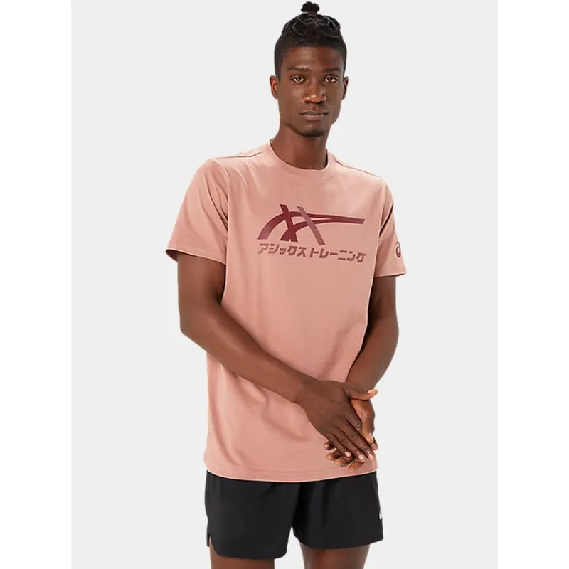 T-shirt tiger vieux rose homme - Asics | wimod