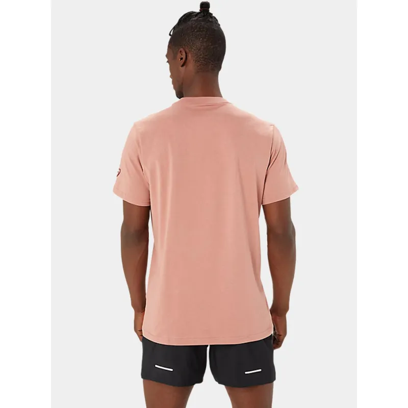 T-shirt tiger vieux rose homme - Asics | wimod