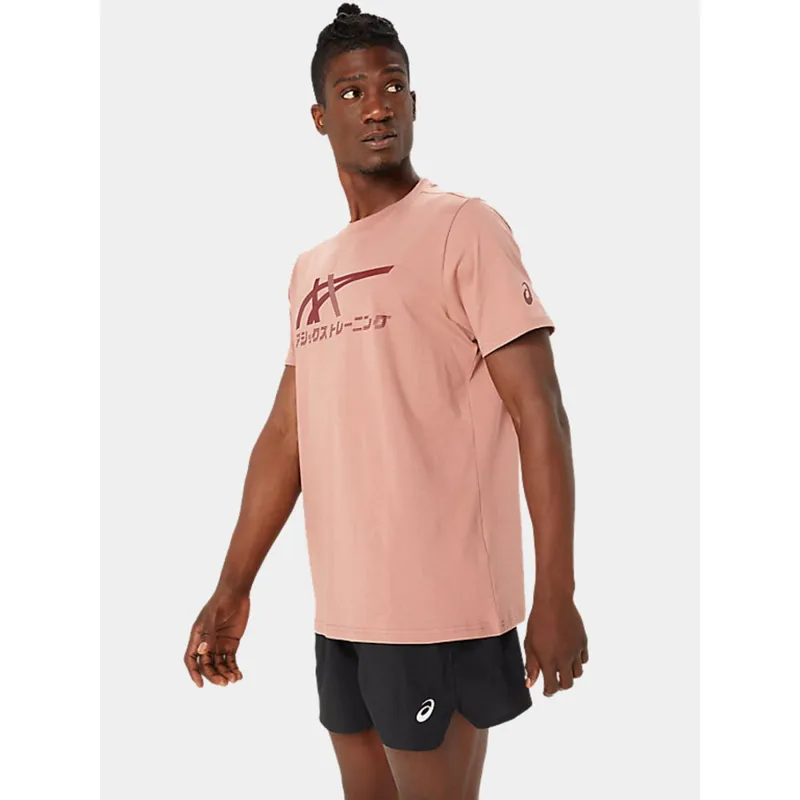 T-shirt tiger vieux rose homme - Asics | wimod