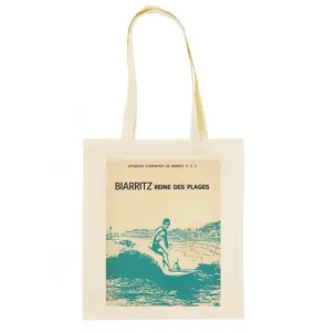 Tote Bag Biarritz Reine des Plages - Collection Vintage | Grafitee