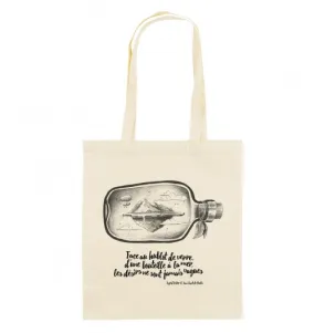 Tote Bag Bouteille A La Mer - Collection Marine | Grafitee