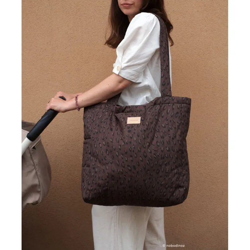 Tote bag Hyde Park - Leonie brown - NOBODINOZ - Perlin Paon Paon