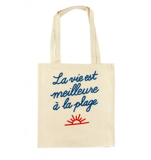 Tote Bag La Vie à la Plage | Grafitee