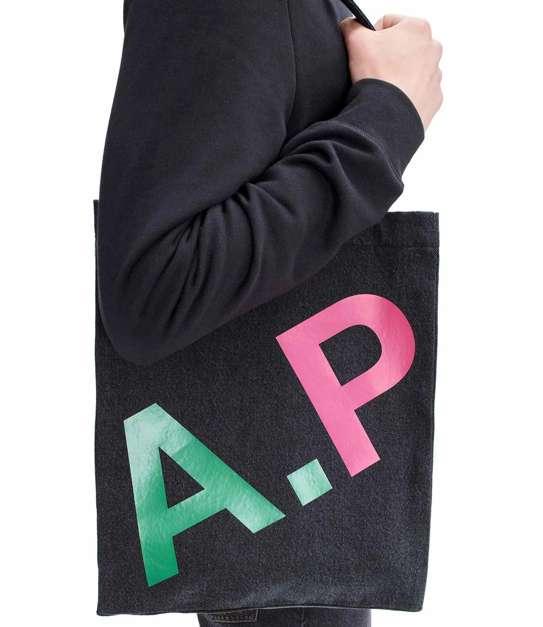 Tote Lou Noir délavé | A.P.C.